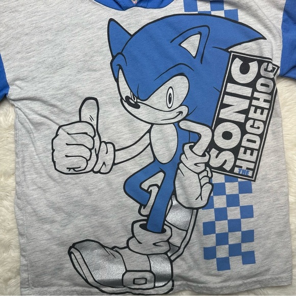 Sonic the Hedgehog 2 Pc Set T-Shirt & Shorts Blue & Grey Size 6 - Picture 3 of 16